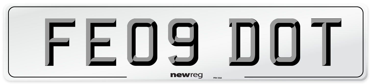 FE09 DOT Number Plate from New Reg